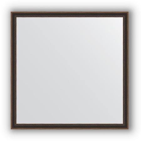 Mirror in the baguette frame - twisted mahagon 28 mm, 58 x 58 cm, EvoForm