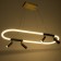 Light Bayerlux "Lani" LED 68W black and gold 29.5x14x89 cm