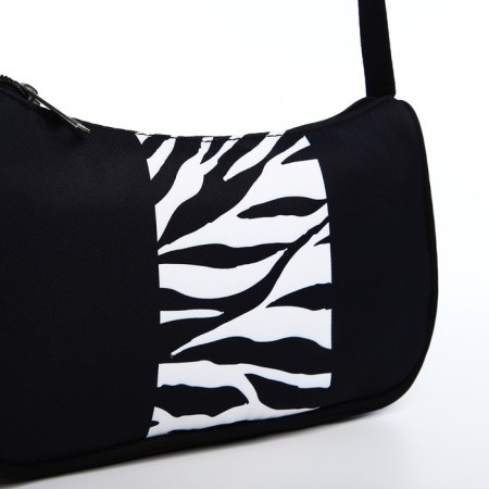 Bag Women's Baget from textiles, "Zebra", 23x13x5 cm.-3