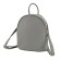 Women's backpack, genuine leather, gray 22x10x25 cm