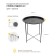 Folding metal table-stalk 2 in 1, 470 × 470 × 505 mm, black color