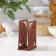 Wooden napkin "leaf", 12 × 12 × 5.5 cm, brown color