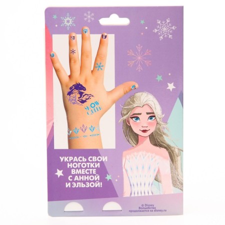 Manicure set with translated stickers "Cold Heart"-5