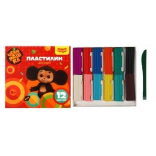 Plasticine 12 colors 180 g, multi-bullets 