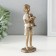 Souvenir Polystone "Boy with a cat" bronze, white and sand 5.5x5x16.5 cm