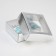 Box the team, cover is, with a window, silver, 14.5 x 14.5 x 6 cm