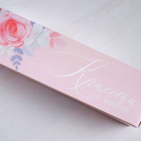 Box for Makarun, confectionery packaging, “Beauty inside” 18 x 5.5 x 5.5 cm-2