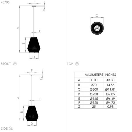 Alderney chandelier, 1x40W E27-4