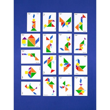 Puzzle "Tangram" with cards (17 pcs.)-6