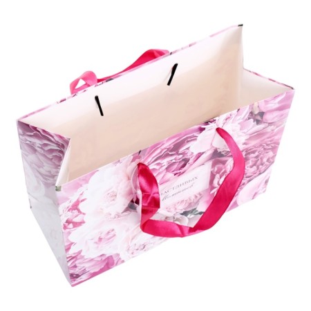 Laminated horizontal packet "Happy moments, peonies", 23 x 18 x 10 cm-2