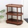 Shoe shelf, 3 tiers, 49.2 × 30.7 × 58.2 cm, brown color