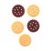 A set of figured erasers 5 pieces cracker in a box