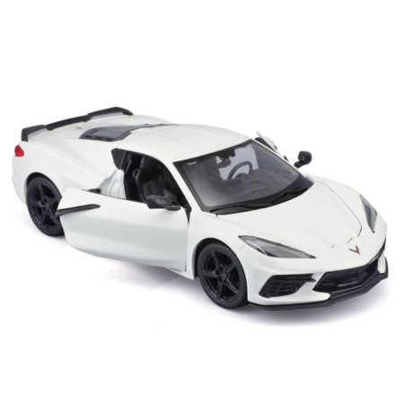 MASTO DIE-CAST 2020 Chevrolet Corvette Stingray Coupe Z51, 1:24, White color-5