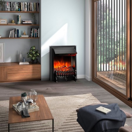 The electrician Realflame Fobos Lux Bl S, 750/1500 W, the remote control, timer, regulus. bright, sound-9