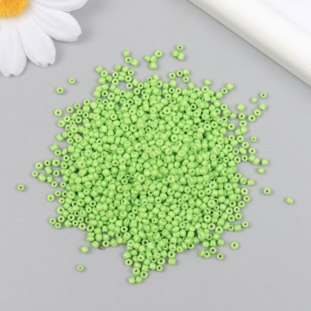 Glass beads 12/0 "green mint" bright 450 g-1