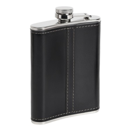 Set 7 in 1: Flaw 8 OZ, Black, 4 glasses, funnel, chess, 18 x 24 cm-5
