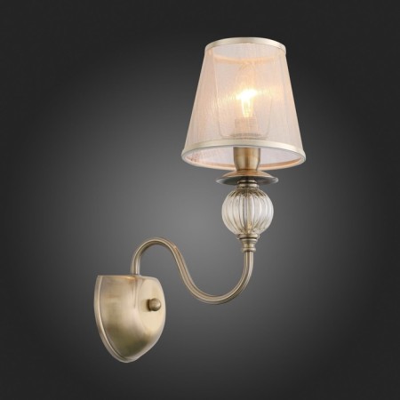 Wall lamp EVOLUCE. SL185.301.01. Grazia. 1x40 W, E14, 14x35.8 cm, bronze color, transparent-7
