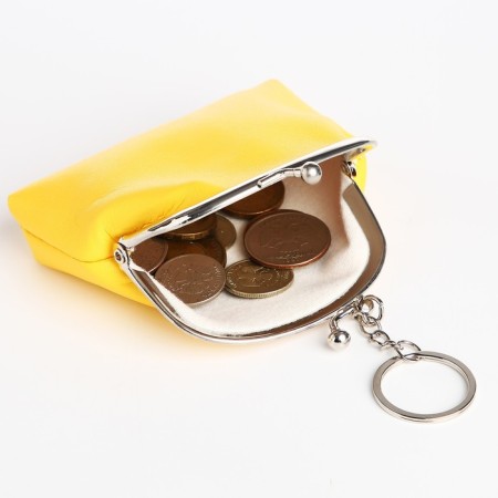 Women's wallet on the farmar, yellow color-3