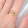 Ring "Knot" double, color gold, dimensionless