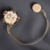 Picking for curtains "Purvalum flower", D = 5.5 cm, gold color