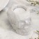 Skull candlestick from gypsum with faces, 6x9x6.5cm, marble with black stripes