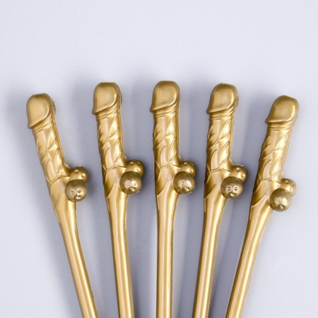 Tubes "Bacheloretteun", gold, 5 pieces-1