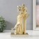 Souvenir Polystone "Tender Meeting" Beige with gold 14.5x7.1x27 cm