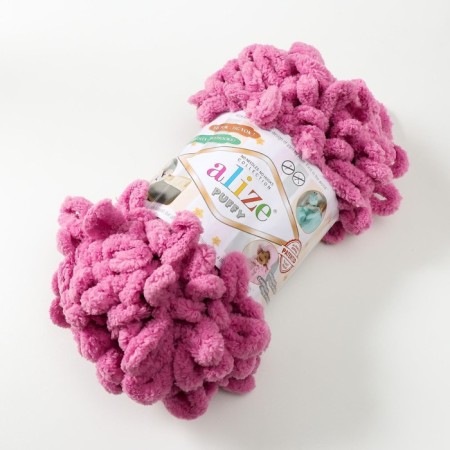 Yarn "Puffy" 100 % micropoliester 9m/100g (98 T. Rozov)-1
