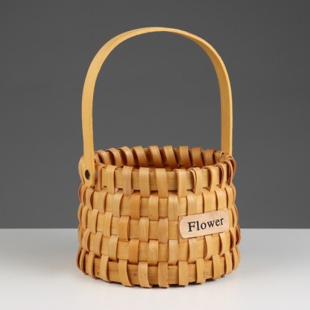 Wicker basket, rattan, 17x12.5/26 cm, 1 pc., Natural