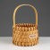 Wicker basket, rattan, 17x12.5/26 cm, 1 pc., Natural