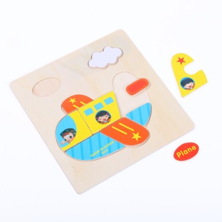 Children's wooden frames-lodges "Transport" 15 × 15 × 0.5 cm, mix-4