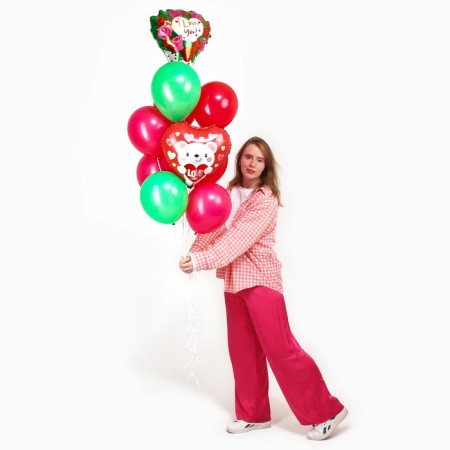 Set of balls “Date”, foil, latex, 10 pcs.-1