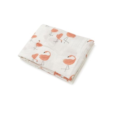 Mushino diaper "flamingo", size 110x120 cm Terracotta color