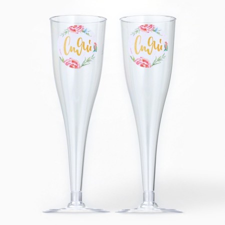 A set of plastic glasses for champagne "SHIAI", 150 ml-3