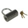 The castle of the hinged "gait" VS2-21s, the handle d = 12 mm, 3 keys with double cuts, antique color