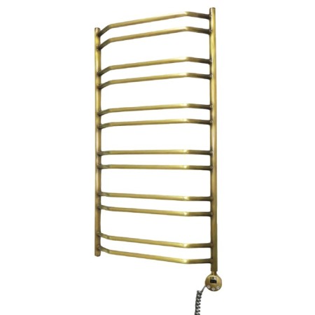 Domoterm electric heated towel rail "Laura", 500 x 985 mm, 12 crossbars, rights, bronze-1