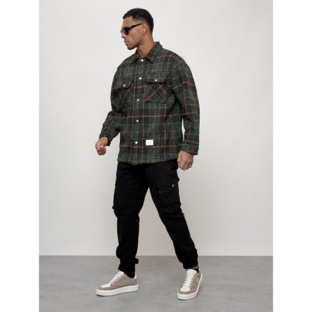 Male windbreaker, size 52, green color-1