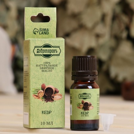 Essential oil "Cedar", a bottle of a row, abstract, 10 ml, "Dobroparov"