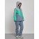Ski costume is women's winter, size 58, gray color