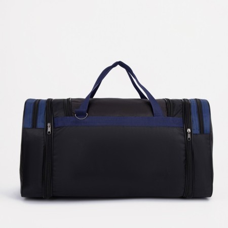 Board Road on a zipper, with an increase, 3 outer pockets, a long belt, black/blue color-1