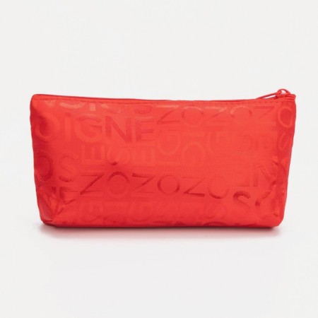 Cosmetic bag with lightning, red color-1