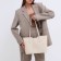 Bag Female Tout with zipper, milk color