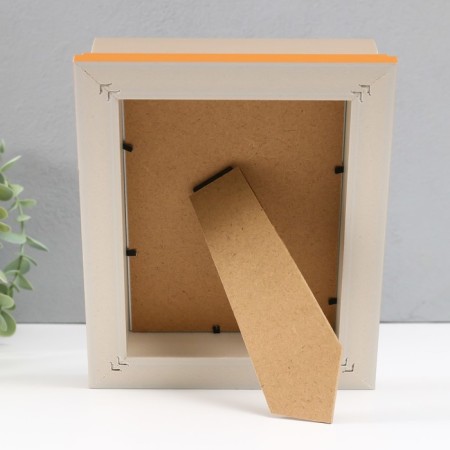 Photo frame plastic 13x18 cm "styliani" beige with gold stroke 4.8x17.5x23 cm-2