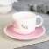 Coffee pair of ceramics “Follow the Dream”, 140 ml, white color
