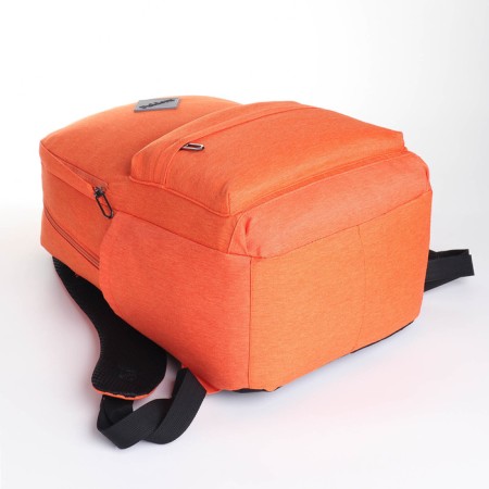 School backpack from lightning textiles, Fulldorn, 4 pockets, Orange color-4