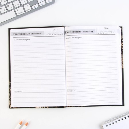 Set "Golden Teacher": A5 diary A5 160 sheets, planing 50 sheets and pen Plastic-11