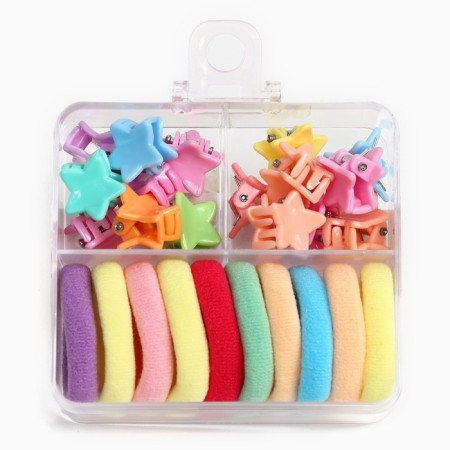 Gift set, hair gum 10 pcs, hairpin crab 10 pcs, gravity farz-2