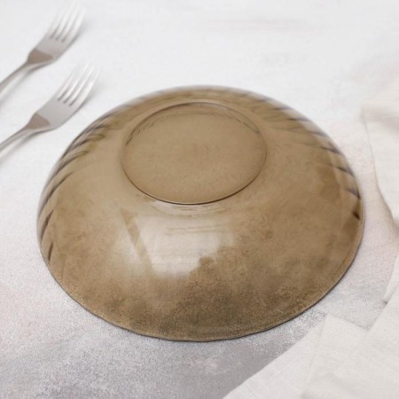 Deep plate Elica, 600 ml, d = 18 cm, brown color-2