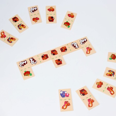 Domino "animals with cubs" 10.5 × 18.5 × 5 cm-1