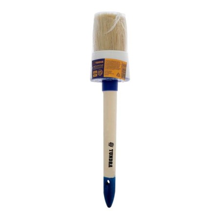 Round tundra, natural bristles, wooden handle, No. 16, 55 mm-4